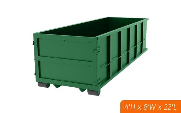 the cost of renting twenty-yard dumpsters depends on the location and duration of the rental